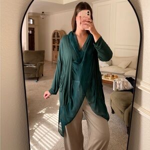 Elegant Dark Green Women's Cardigan